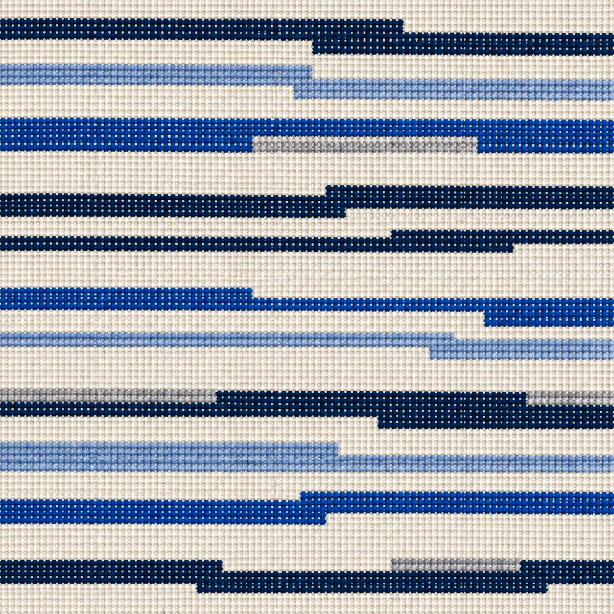 Blue Current needlepoint design