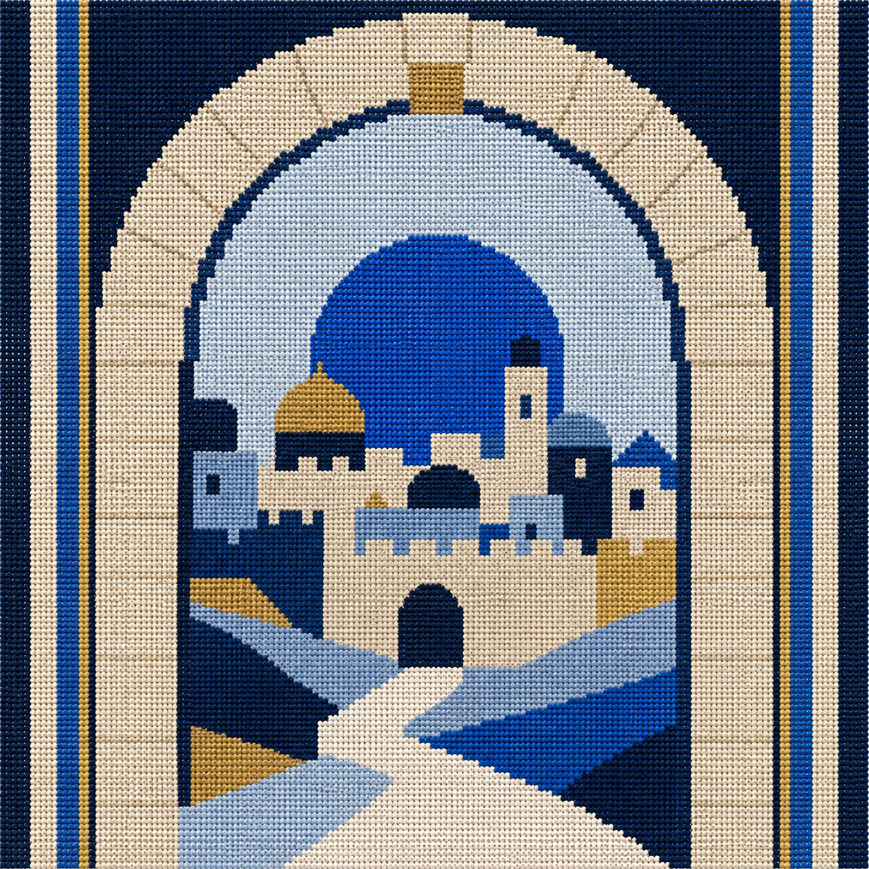 Jerusalem Dawn needlepoint design