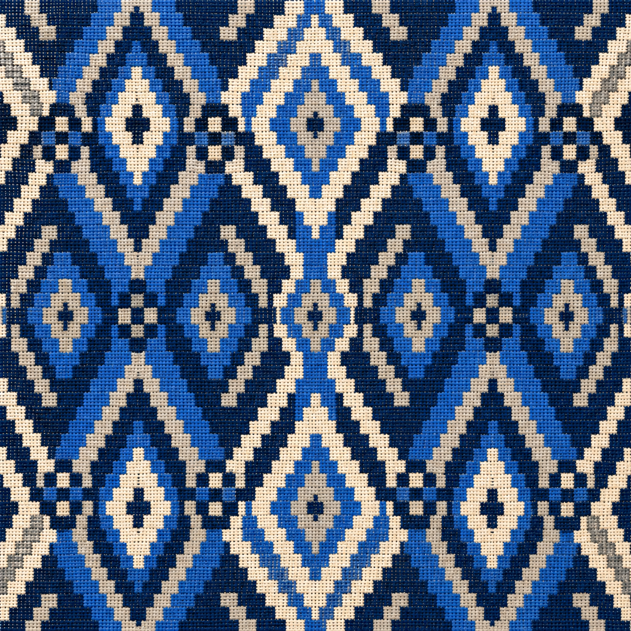 Cobalt Lattice needlepoint design
